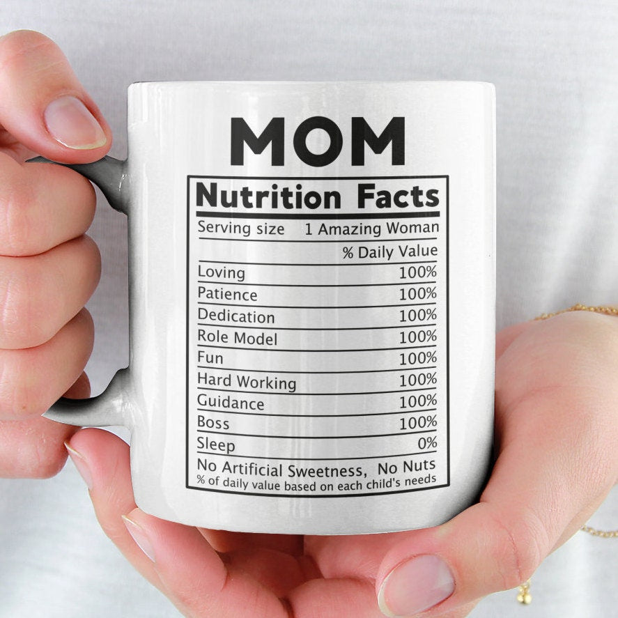 Boy Mom Mug, Boy Mom Gift, Boy Mom Nutritional Facts Mug, B - Inspire Uplift