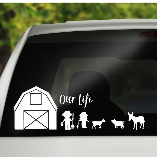 Car Family Decals, Family Car Stickers, Farm Family Decals, Animal Decals, Personalized Decal