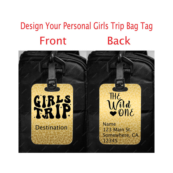 Girls Trip Bag Tag, Luggage Tags, DIY Luggage Tag, Personalized Tags, Travel Tags