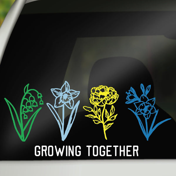 Family Car Decals, Birth Month Flower Decal, Family Car Sticker, Car Window Family, Flower Family Decal, Wildflower Stickers, My Car Family