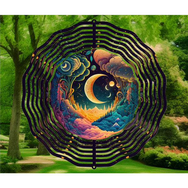 Wind Spinner, 10 inch double sided Celestial Spinner, Garden Spinner, Patio Decor, Yard Art, Gift for Mom, Birthday Gift, Gift for friend