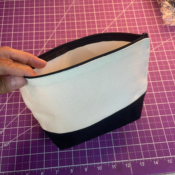 Custom Cosmetic Bag, DIY Makeup Pouch, Linen Bags, Toiletry Bag, Travel Bag