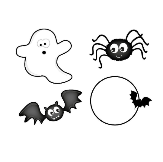 Cute Halloween Fabric Wall Decal Stickers - Forever Sky Studio