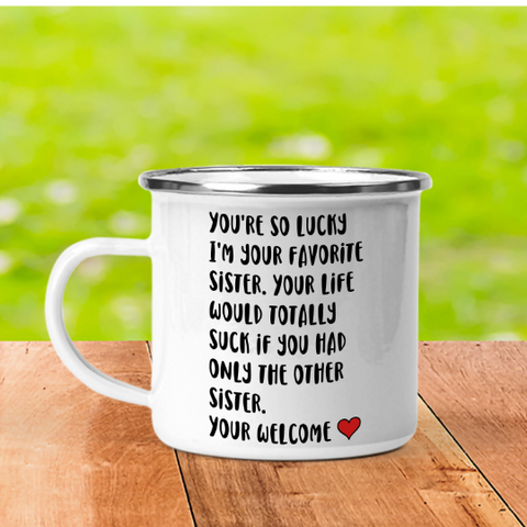 Funny Quote Sister/Brother Stainless Steel Coffee Cup - Forever Sky Studio