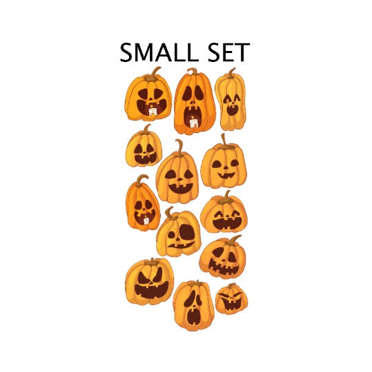 Halloween Jack-O-Lanterns Fabric Wall Decal Stickers - Forever Sky Studio