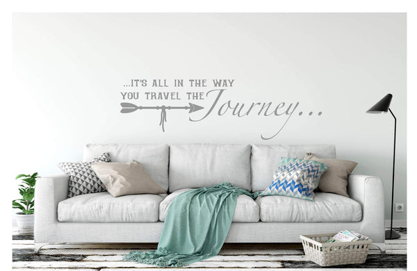 It's All In The Way You Travel The Journey Vinyl Wall Quote Decal Sticker - Forever Sky Studio
