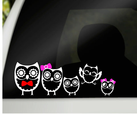 Owl Family Car decal, family Car Stickers, Car Window Stickers, Owl Lovers Gift, New Family Gift