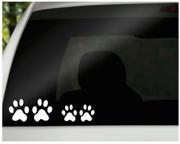 Paw Prints Family Car Window Decals, dog paw prints stickers, pet paw print sticker, decals for cars, car window cling