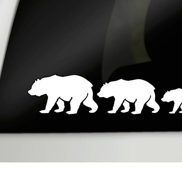 Bear Family car stickers, family car decals, family car window decals, bear family sticker, mama bear