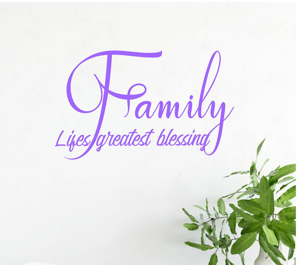 Family Quote Vinyl Wall Decal Sticker