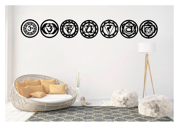 Fabric Chakra Symbol Wall Decal Stickers