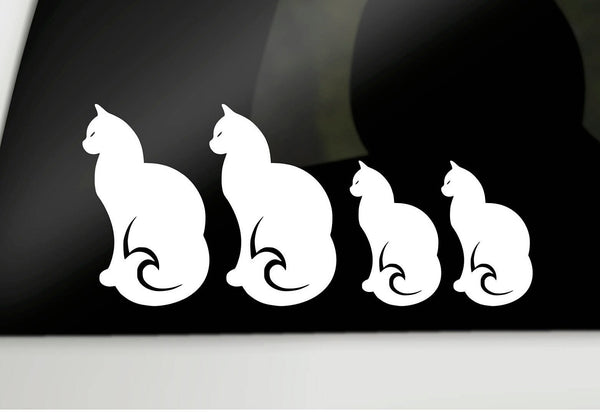 Family Car Decal, Cat Family Decals, Car Window Decal, Car Decal Family, Car Window Sticker