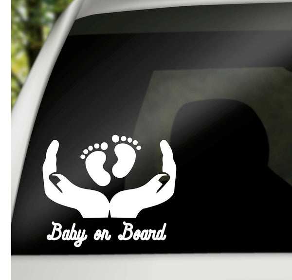 Baby On Board Decal, Car Window Decal, Twin Babies Car Decal, Family Car Cling, Babies On Board Decal