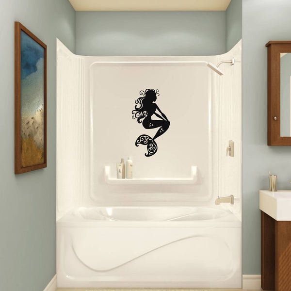 Mermaid shower decal, mermaid tub decal, bathtub decal, mermaid decal, mermaid sticker
