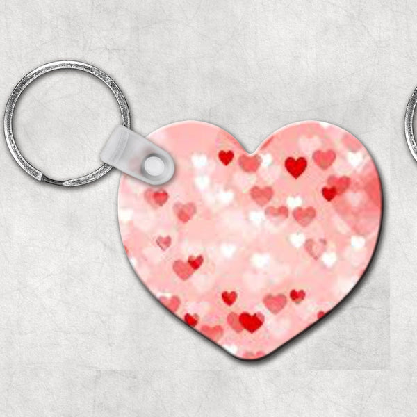 Custom Double Sided Heart Keychain, Design your own keyring, Great gift for her, personalized key holder, birthday gift, Gift for mom
