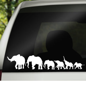 Elephant family car decals, family car window stickers, family car stickers, Elephant family car decals, elephant family stickers