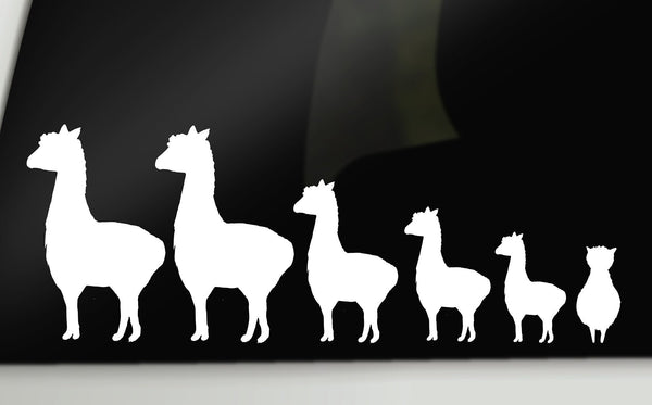 Llama Family Car Window Decal, Family Car Stickers, Car Accessories, Window Sticker, Car Family Sticker