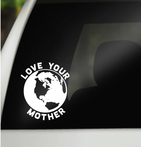 Mother Earth Car Window Decal, Love Your Mother, Vinyl Car Decal, Car Window Sticker, Earth Sticker