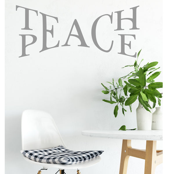 Teach Peace Vinyl Wall Quote Decal Sticker