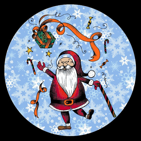 Santa Coasters, Christmas Coasters, Holiday Coaster Set, Santa Claus Coaster, Sandstone Coasters, Cork Back Coasters, Drink Coasters