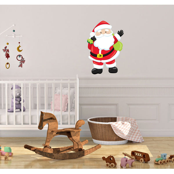 Santa Wall Decal, Santa Clause Sticker, Christmas Decor, Holiday Decoration, Christmas Decoration For Kids Room, Nursery Santa Decal,