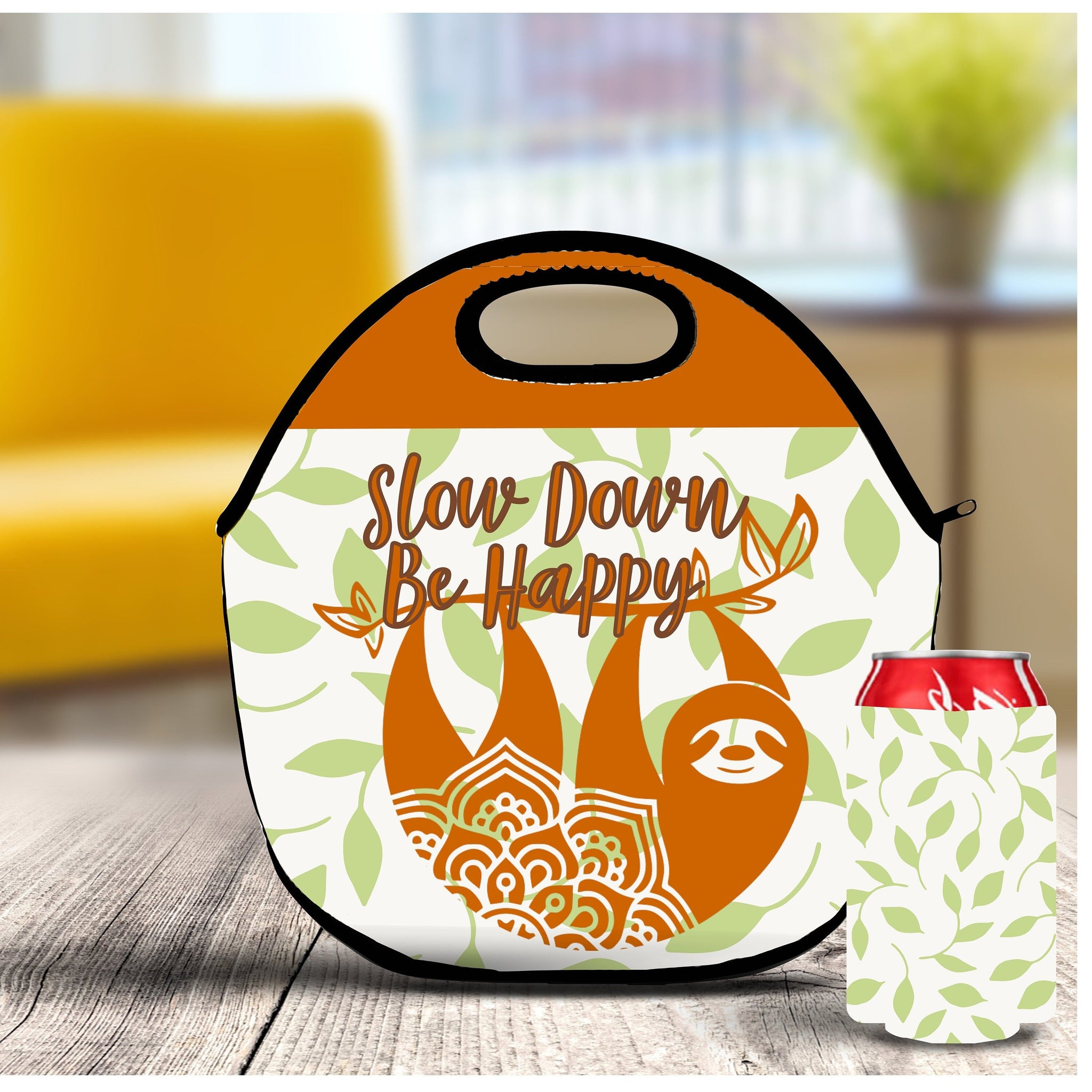 Sloth Lunch Bag, Lunch Box, Snack Bag, Double sided bag, Single sided bag