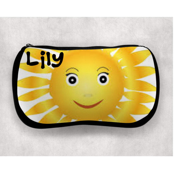 Personalized Sunshine Pencil Supply Zippered Bag - Forever Sky Studio