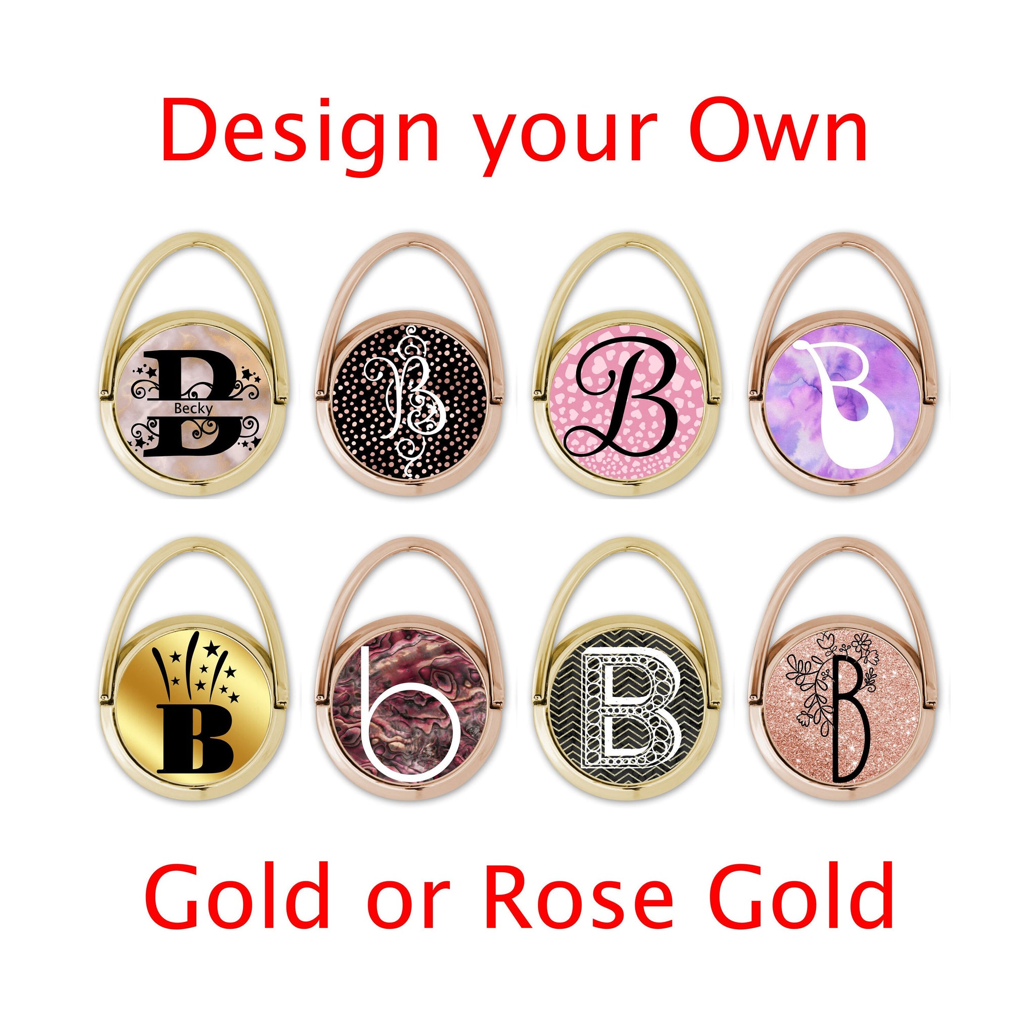 Personalized Monogram Phone Ring Stand Grip