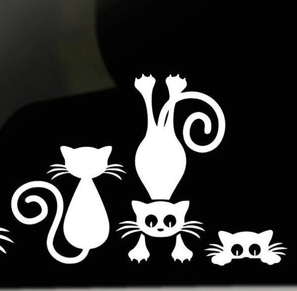 Family Car Decals, Family Car Stickers, Silly Cat Family, Car Window Decals, Cat Family Decal