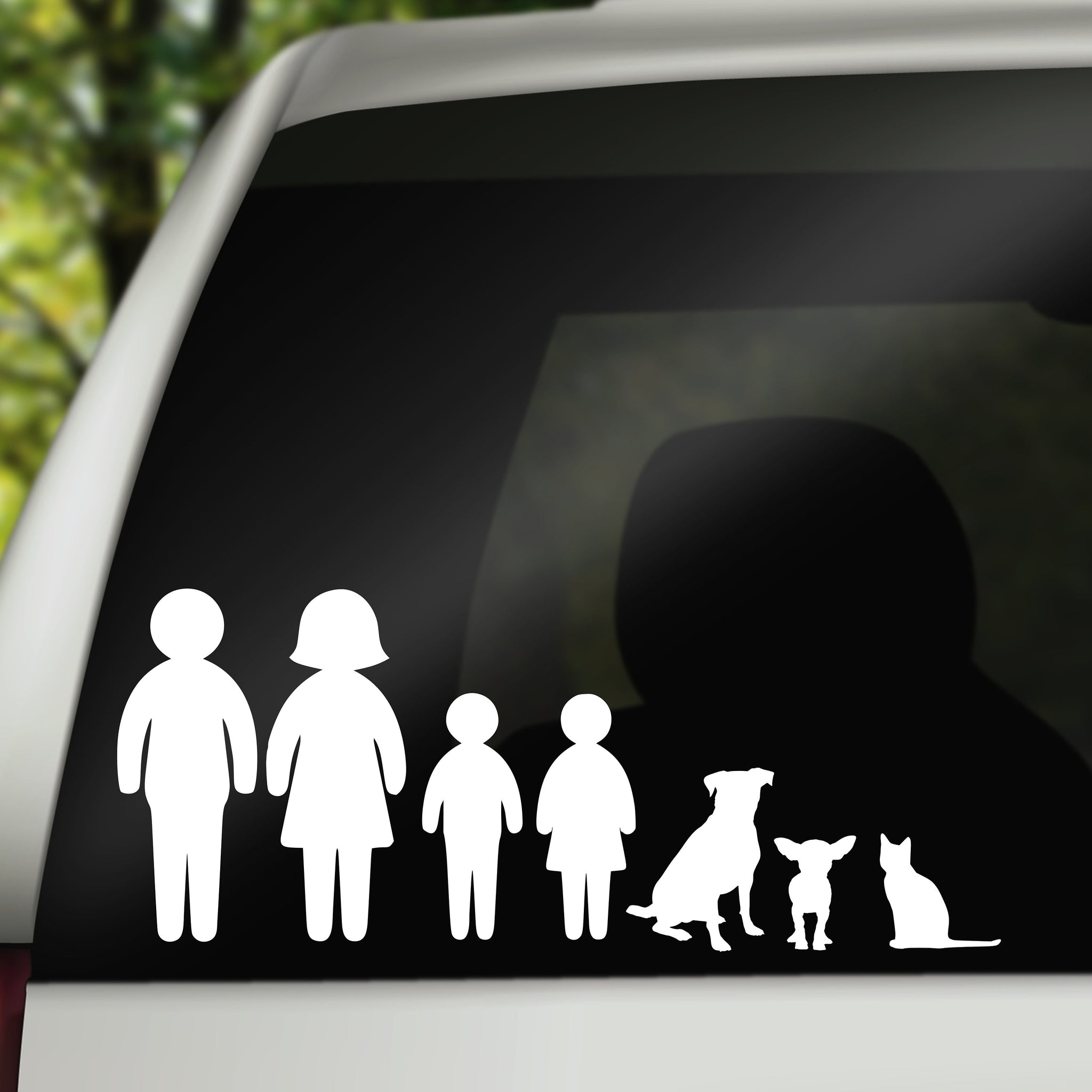 Car Decals, Dog Car Decal, Family Car Decal, Family Car Stickers, Car Window Decals