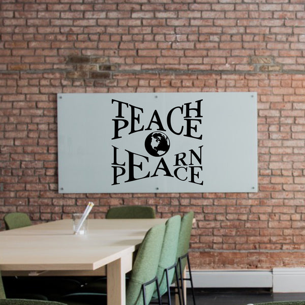 Teach Peace Learn Peace Vinyl Classroom Wall Decal