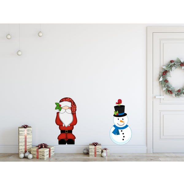 Christmas Wall Decal, Santa Decal, Snowman Decal, Holiday Decor, Wall Decorations, Christmas Decals, Door Decals, Kids Room Decals
