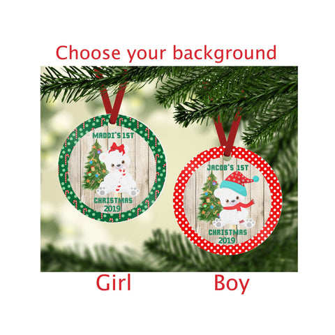Baby's 1st Christmas, Baby Ornaments, First Ornament, Christmas Gift, Baby's Gift, First Christmas, Baby Girl Ornament, Baby Boy Ornament