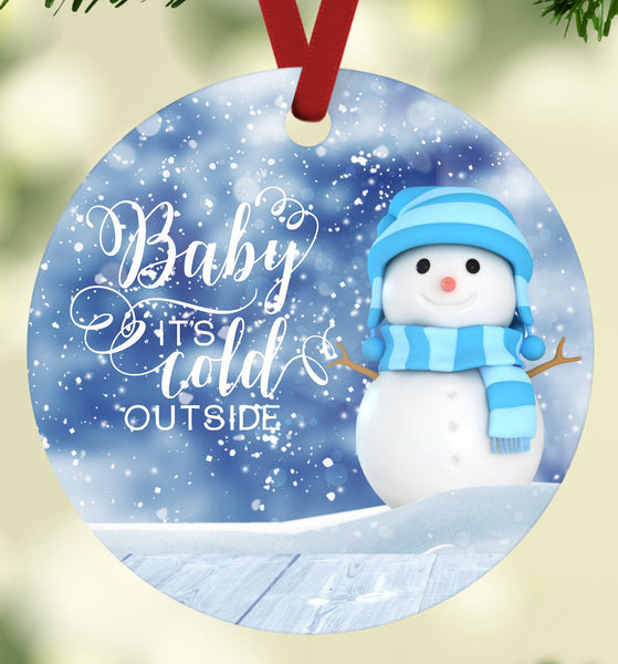 Snowman Ornament, Happy Holidays Tree Ornament, Christmas Ornament, Personalized Gift, Memorabilia Ornament, Tree Decor, Custom Ornament
