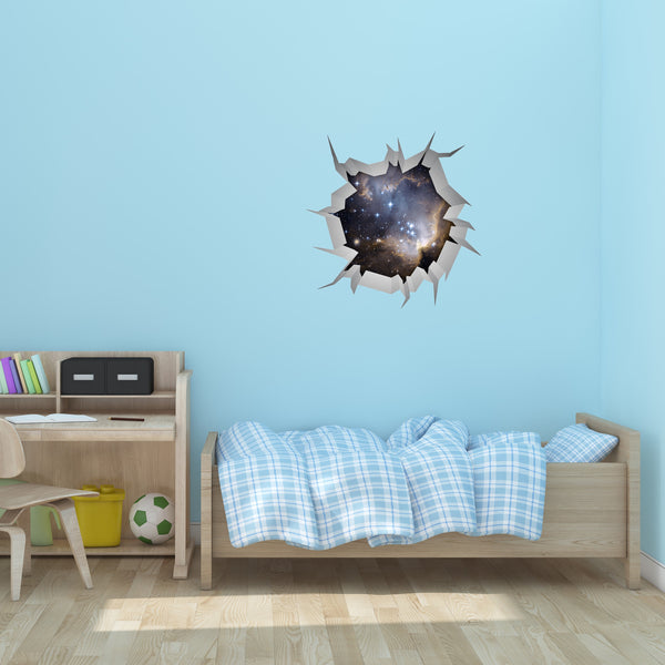 Wall Decals, Hole In Wall Decal, 3D Wall Sticker, Broken Wall Decal, Interior Decor