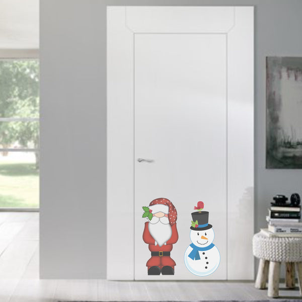 Christmas Wall Decal, Santa Decal, Snowman Decal, Holiday Decor, Wall Decorations, Christmas Decals, Door Decals, Kids Room Decals