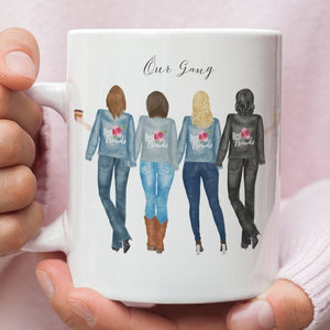 Custom Friends Mug, Girlfriends Gift, Coffee Mug, Personalized Mugs, Best Friends Mug