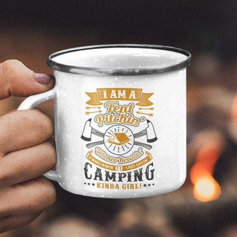 Girly Quote Camping Cup Coffee Mug - Forever Sky Studio