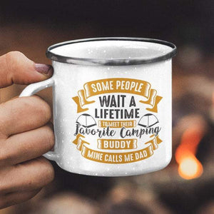 Dad Quote Metal Camping Cup Coffee Mug - Forever Sky Studio