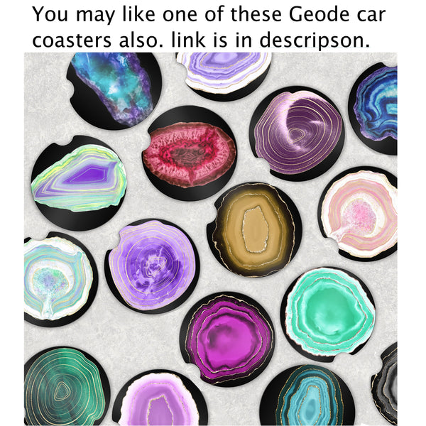 Geode car coasters for cup holder, sandstone car coasters, car accessory, agate coasters, drink car coaster