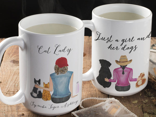 Pet Lovers Mug, Ceramic Coffee Mugs, Personalized Mugs, Custom Coffee Cups, Mug Gift