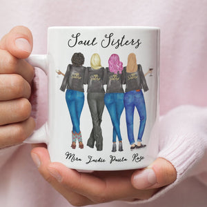 Best Friends Mug, Coffee Mug, Personalized Mugs, Custom Friends Mug, Besties Cups