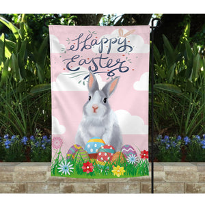 Easter Garden Flag, Holiday Flag, Greeting Flag, Easter Bunny Flag, Yard Flag