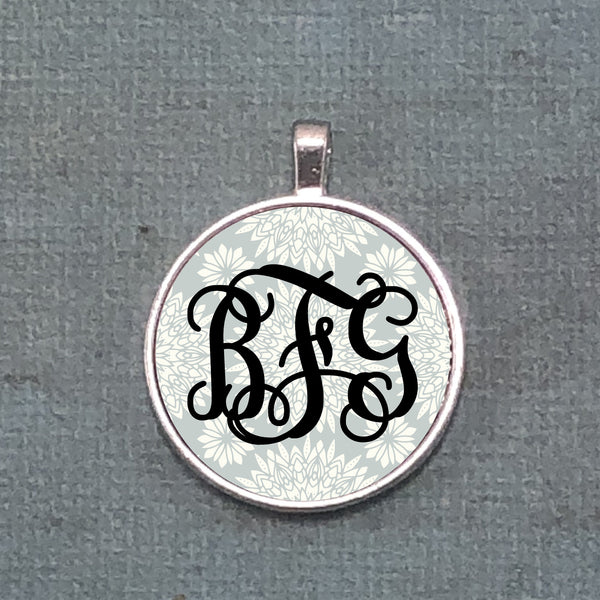 Monogram Pendant, Necklace Charm, Personalized Jewelry, Silver Pendant, Custom Charm, Name Pendant, Custom Necklace, Womens Jewelry