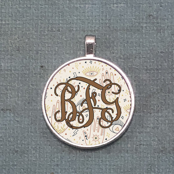 Monogram Pendant, Necklace Charm, Personalized Jewelry, Silver Pendant, Custom Charm, Name Pendant, Custom Necklace, Womens Jewelry