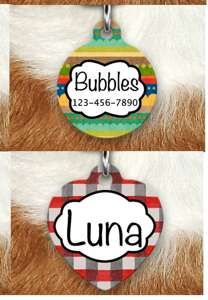 Personalized Pet ID Tag For Dog or Cat - Forever Sky Studio