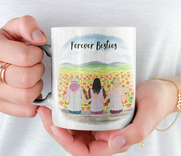 Personalized Boho Girls Coffee Mug For Best Friend Or Sister - Forever Sky Studio