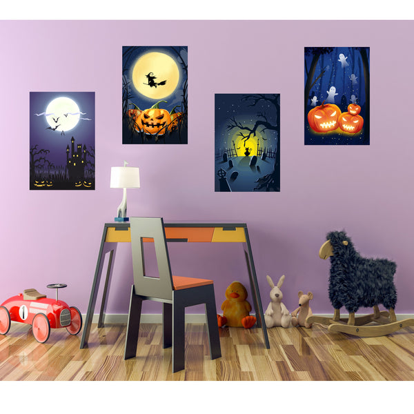 Halloween Wall Art, Reusable Decals - Forever Sky Studio