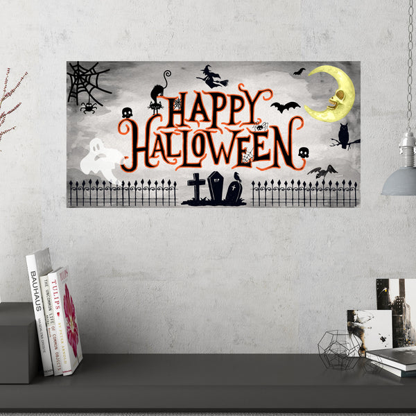Halloween Wall Decor, Halloween Sign, Door Decal, Reusable Wall Decal, Fabric Wall Decal, Halloween Decoration, Wall Sticker