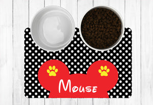 Personalized Pet Bowl Mats, Pet Accessories, Custom Pet Mat, Pet Feeding Mat, Dog Mat For Food, New Puppy Supplies, Food And Water Pet Mats
